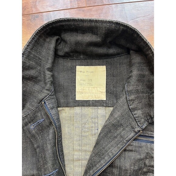Free People Dark Gray Jean Jacket - Picture 7 of 10